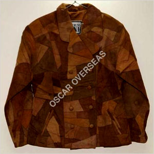 Patch Leather Jacket from Oscar Overseas