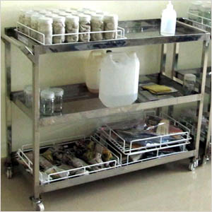 Stainless Steel Lab Trolley